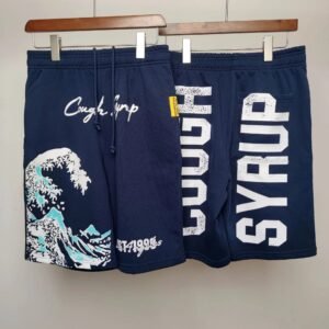 COUGH SYRUP Ukiyo-e Street Style Navy Shorts