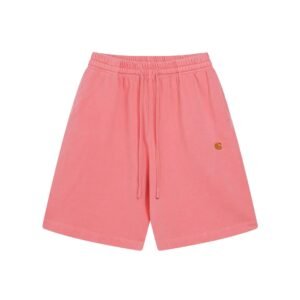 Carhartt WIP Embroidered Casual Style Pink Drawstring Shorts