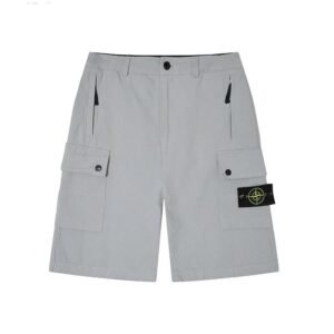 Stone Island Classic Technical Workwear Style Light Grey Shorts