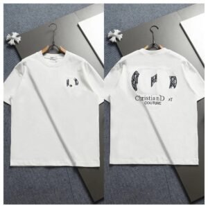Dior Couture Monogram-style White Short-sleeve T-shirt