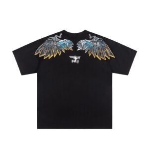 BOY Mechanical Wing Street Style Black Short Sleeve T-Shirt