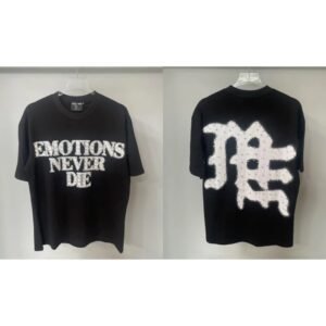 Mixed Emotion Rhinestone Street Style Black Short-sleeve T-shirt