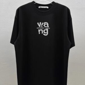 Alexander Wang Letter Print Cool Black T-Shirt