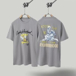 Travis Scott Co-branded Street Style Gray Short-sleeve T-shirt