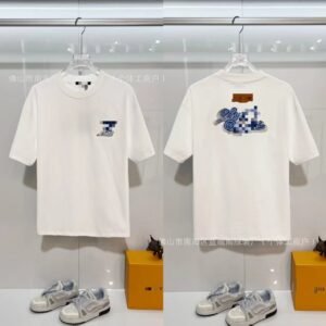 Louis Vuitton Letter Print Trendy Style White T-Shirt
