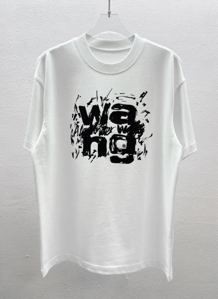 Alexander Wang Graffiti Street Style White T-Shirt