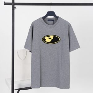 Louis Vuitton Labeled Trendy Style Grey Short-sleeve T-shirt