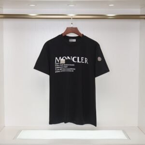 Moncler Alphabet Print Casual Style Black T-shirt
