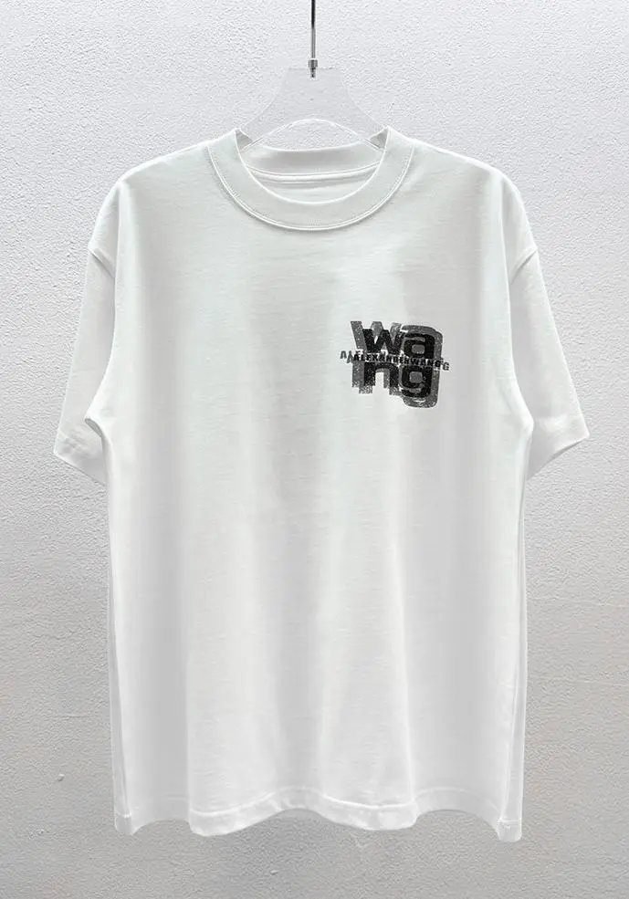 Alexander Wang Logo Cool Style White T-Shirt