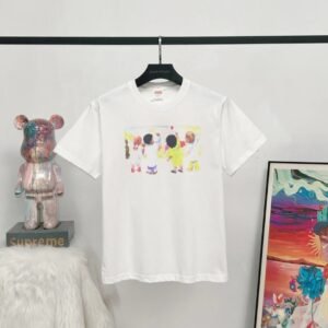 Supreme Kids Print Street Style White T-Shirt