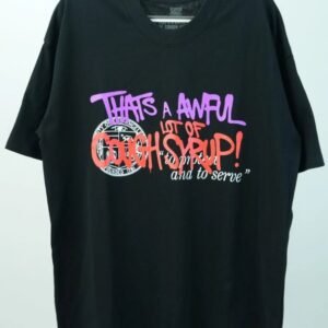 CoughSyrup Graffiti Street Style Black T-shirt