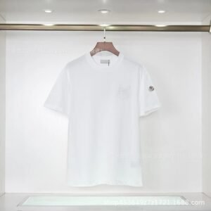 Moncler Embroidered Collection Casual-style White T-Shirt