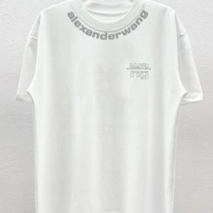 Alexander Wang Printed Street Style White T-Shirt