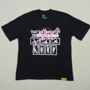 FR2 Funky Print Street Style Black Short-sleeve T-shirt