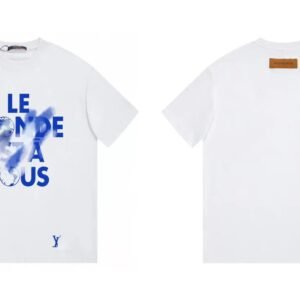 Louis Vuitton Letter Print Street Style White T-Shirt