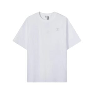 Dior CD Embroidered Minimalist Style White T-Shirt