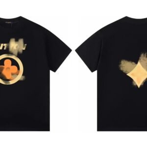 Louis Vuitton Blurred Monogram Trendy Black T-shirt