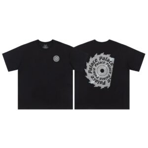 Palace Saw Blade Print Street Style Black Short-sleeve T-shirt