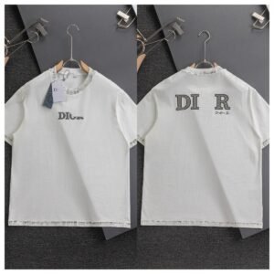 Dior Letter Print Vintage White T-shirt