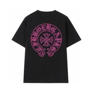 Chrome Hearts Cross-embroidered Cool & Trendy Black Short-sleeve T-shirt