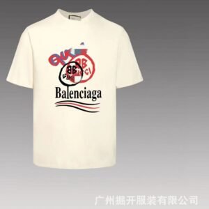 Balenciaga Co-branded Graffiti-style Off-white T-shirt