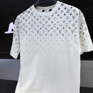 Louis Vuitton Classic Monogram Light Luxury Style White T-shirt