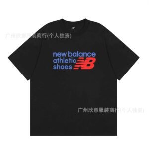 New Balance Sports Casual Style Black Short-sleeve T-shirt
