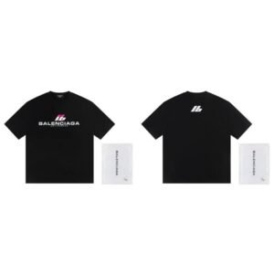 Balenciaga Sport Collection Edgy Cool Style Black Short-sleeve T-shirt