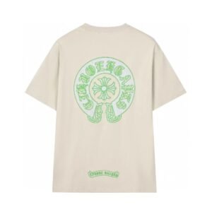 Chrome Hearts Embroidered Street Style Beige Short-sleeve T-shirt