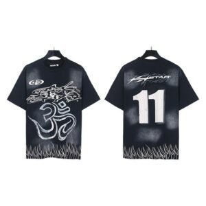 Hellstar No.11 Printed Street Style Black T-Shirt