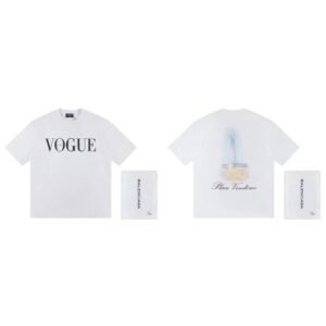 Balenciaga VOGUE Printed Trendy White T-Shirt