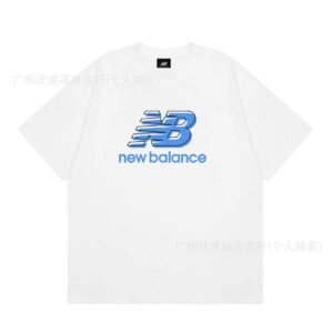 New Balance Casual Printed White Short-sleeve T-shirt