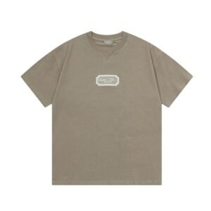 Dior Couture Minimalist Khaki Short-sleeve T-shirt