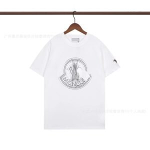 Moncler Large Logo Trendy Style White Short-sleeve T-shirt
