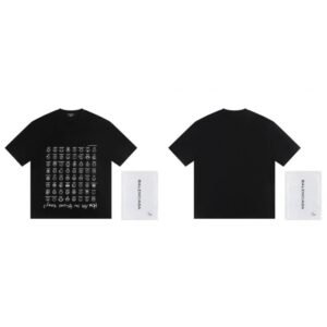 Balenciaga Emoji Printed Street Style Black T-Shirt