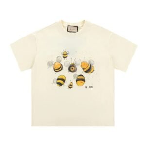 Gucci Bee Graffiti Casual Style Off-white T-shirt