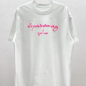 Alexander Wang Foam-Printed Cool & Trendy Style White T-Shirt