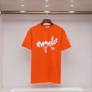 Moncler Printed Casual-style Orange Short-sleeve T-shirt