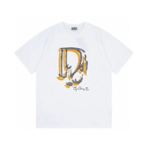 Dior Graffiti Print Casual Style White Short-sleeve T-shirt