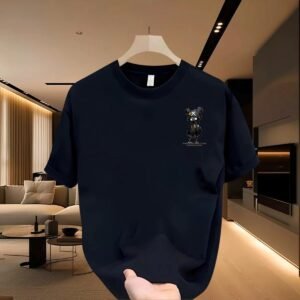 Trendy Brand Gloomy Bear Printed Street Style Navy Blue T-shirt