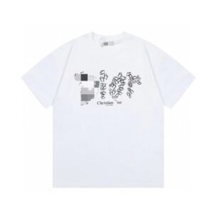 Dior Monogram All-Over Printed Trendy White T-Shirt