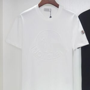 Moncler Embossed Casual White T-Shirt
