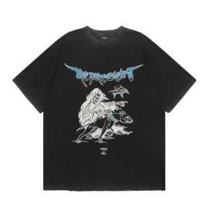 Represent Grim Reaper Print Vintage Style Black T-Shirt