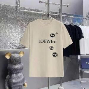LOEWE x My Neighbor Totoro Collaboration Casual-style Beige Short-sleeve T-shirt
