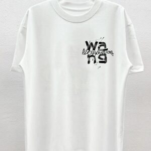 Alexander Wang Ink Wash Print Street Style White T-Shirt