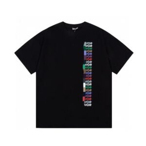 Dior Trendy Black T-Shirt with Colorful Letters