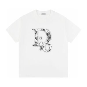Dior Minimalist Monogram White Short-sleeved T-shirt