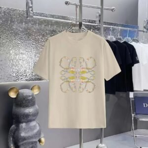 LOEWE Floral Print Casual Off-white T-shirt