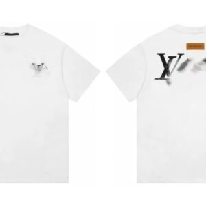 Louis Vuitton Trendy Tie-dyed White Short-sleeve T-shirt