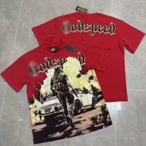 Godspeed Printed Street Style Red Short-sleeve T-Shirt